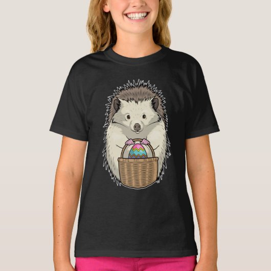 T-shirt Panier de Pâques de hérisson (Devant)