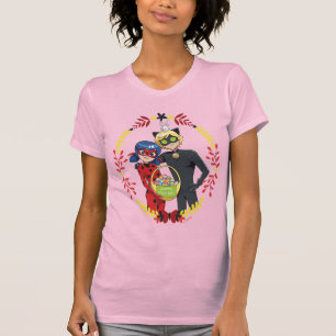 T-shirt Panier de Pâques Ladybug & Cat Noir