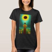 T-shirt Panier de tournesol Fleur printemps prairie verte (Devant)