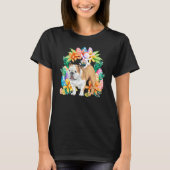 T-shirt Panier d'oeufs Rabbit équitation anglais Bulldog H (Devant)