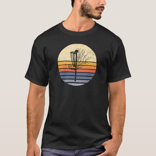 T-shirt Panier Rétro de Golf à Disque (Devant)