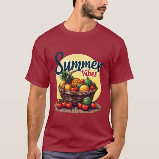 T-shirt "Panier Vibes d'été" (Devant)