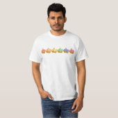 T-shirt Paniers de pique-nique arc-en-ciel (Devant entier)