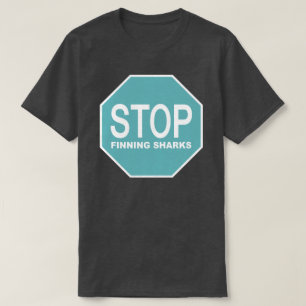 T-shirt Panneau Arrêter la recherche de requins