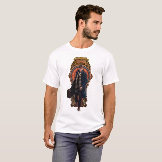 T-shirt Panneau Art Nouveau NEWT SCAMANDER™ Walking (Devant entier)