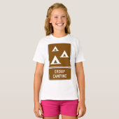 T-shirt Panneau Camping de groupe (Devant entier)