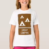 T-shirt Panneau Camping de groupe (Devant)
