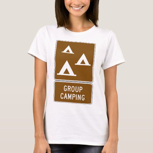 T-shirt Panneau Camping de groupe (Devant)