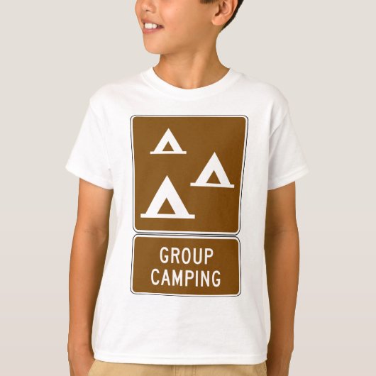 T-shirt Panneau Camping de groupe (Devant)