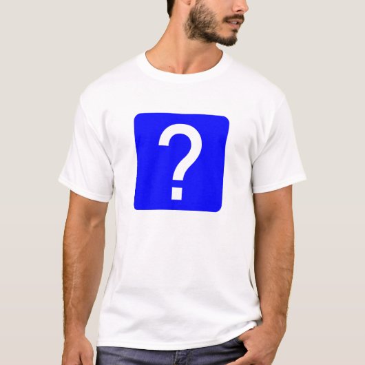 T-shirt Panneau Carré de la marque de question (Devant)