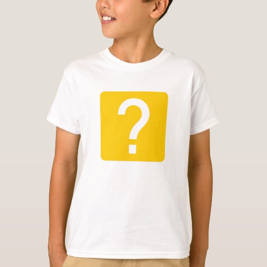 T-shirt Panneau Carré de la marque de question (Devant)