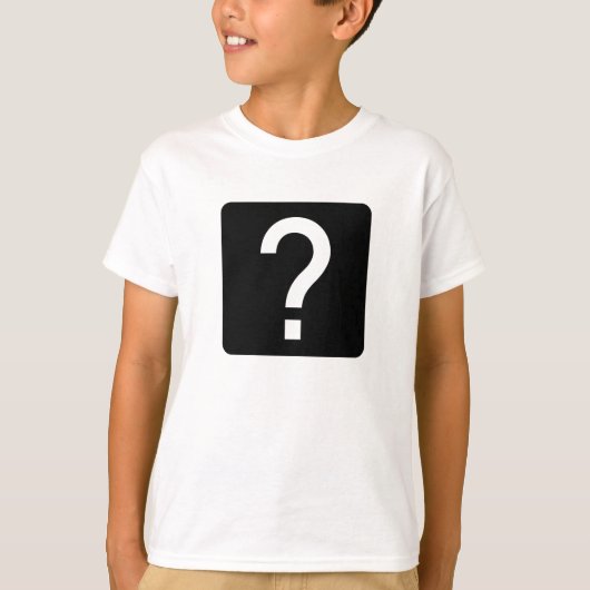 T-shirt Panneau Carré de la marque de question (Devant)