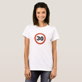 T-shirt Panneau Cercle rouge avec n'importe quel numéro (Devant entier)