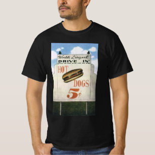 T-shirt Panneau d'affichage vintage, plus grand drive-in a