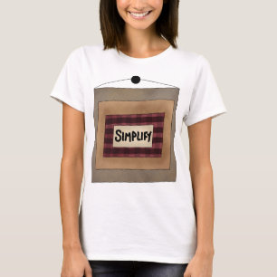 T-shirt Panneau d'art minimaliste rustique Simplify