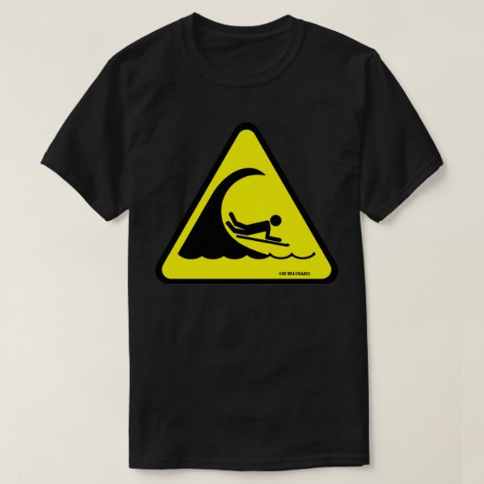 T-shirt Panneau d'avertissement Bellyboarding (Design devant)