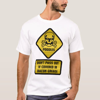 T-shirt Panneau d'avertissement - caniches