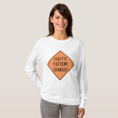 T-shirt Panneau d'avertissement de modification du plan de (Devant entier)