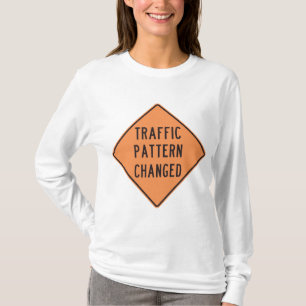 T-shirt Panneau d'avertissement de modification du plan de