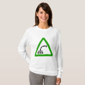 T-shirt Panneau d'avertissement de passage de robot (Devant entier)