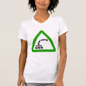 T-shirt Panneau d'avertissement de passage de robot (Devant)
