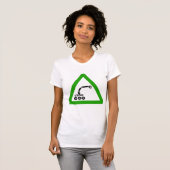 T-shirt Panneau d'avertissement de passage de robot (Devant entier)
