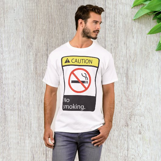 T-shirt Panneau d'avertissement d'interdiction de fumer