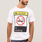 T-shirt Panneau d'avertissement d'interdiction de fumer (Devant)