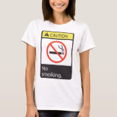 T-shirt Panneau d'avertissement Interdiction de fumer (Devant)