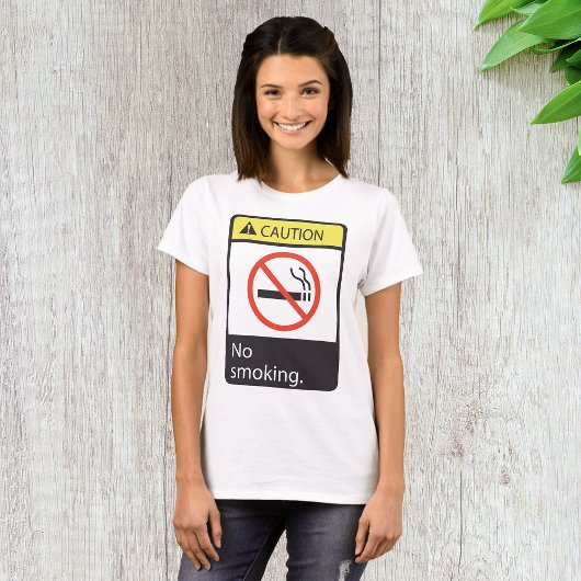 T-shirt Panneau d'avertissement Interdiction de fumer