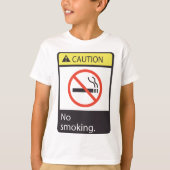 T-shirt Panneau d'avertissement Interdiction de fumer (Devant)
