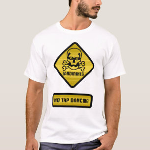 T-shirt Panneau d'avertissement - mines terrestres