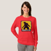 T-shirt Panneau d'avertissement - Sasquatch dans le (Devant entier)