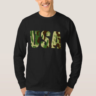 T-shirt Panneau de camouflage de kaki américain
