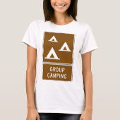 T-shirt Panneau de camping de groupe (Devant)