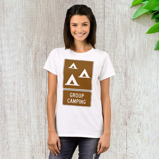 T-shirt Panneau de camping de groupe