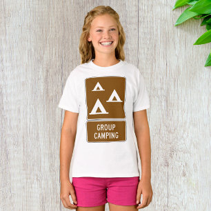 T-shirt Panneau de camping de groupe