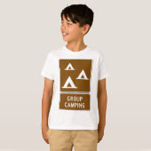 T-shirt Panneau de camping de groupe (Devant entier)