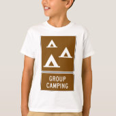 T-shirt Panneau de camping de groupe (Devant)