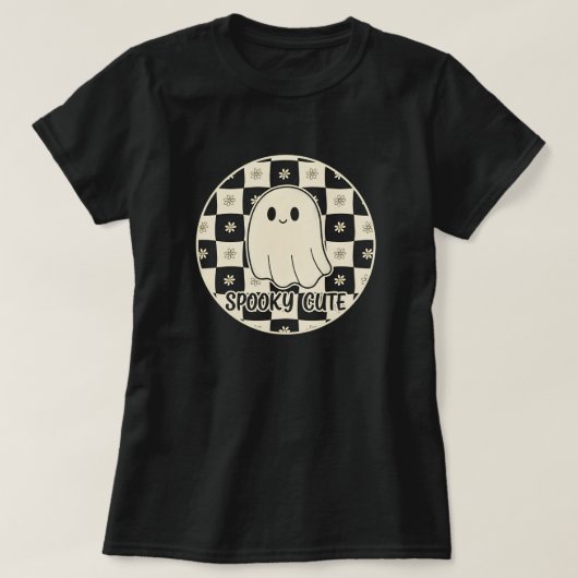 T-shirt Panneau de contrôle éffrayant Ghost Cute (Design devant)