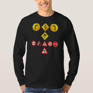 T-shirt Panneau de feux de signalisation hilarant Pas de v