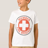 T-shirt Panneau de la brigade des pompiers (Devant)