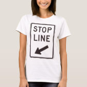 T-shirt Panneau de ligne d'arrêt (Devant)