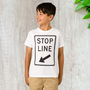 T-shirt Panneau de ligne d'arrêt de route