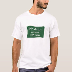 T-shirt Panneau de limite de ville de Hastings Nebraska
