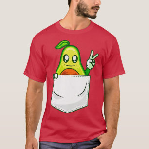 T-shirt Panneau de paix Avocado Poche pochette amusante