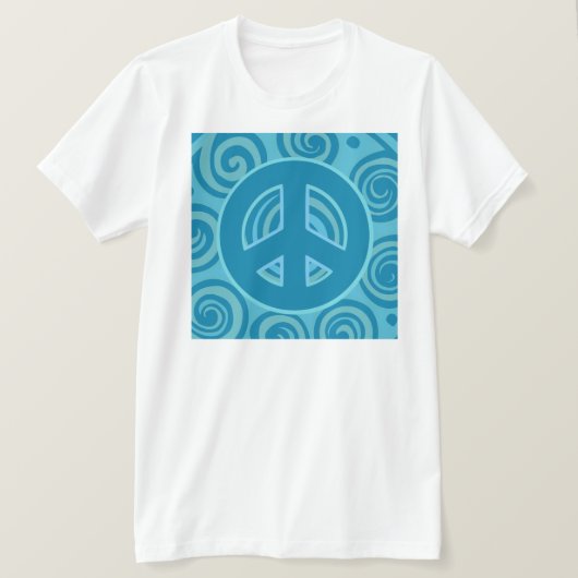 T-shirt Panneau de paix bleu (Design devant)