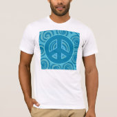 T-shirt Panneau de paix bleu (Devant)