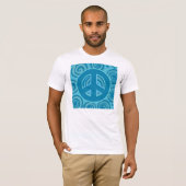 T-shirt Panneau de paix bleu (Devant entier)