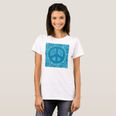 T-shirt Panneau de paix bleu (Devant entier)